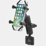 RAM Mounts - Torque 3/4" - 1" Diameter Handlebar/Rail Base with 1" Ball, Medium Arm and X-Grip Cycle Refinery