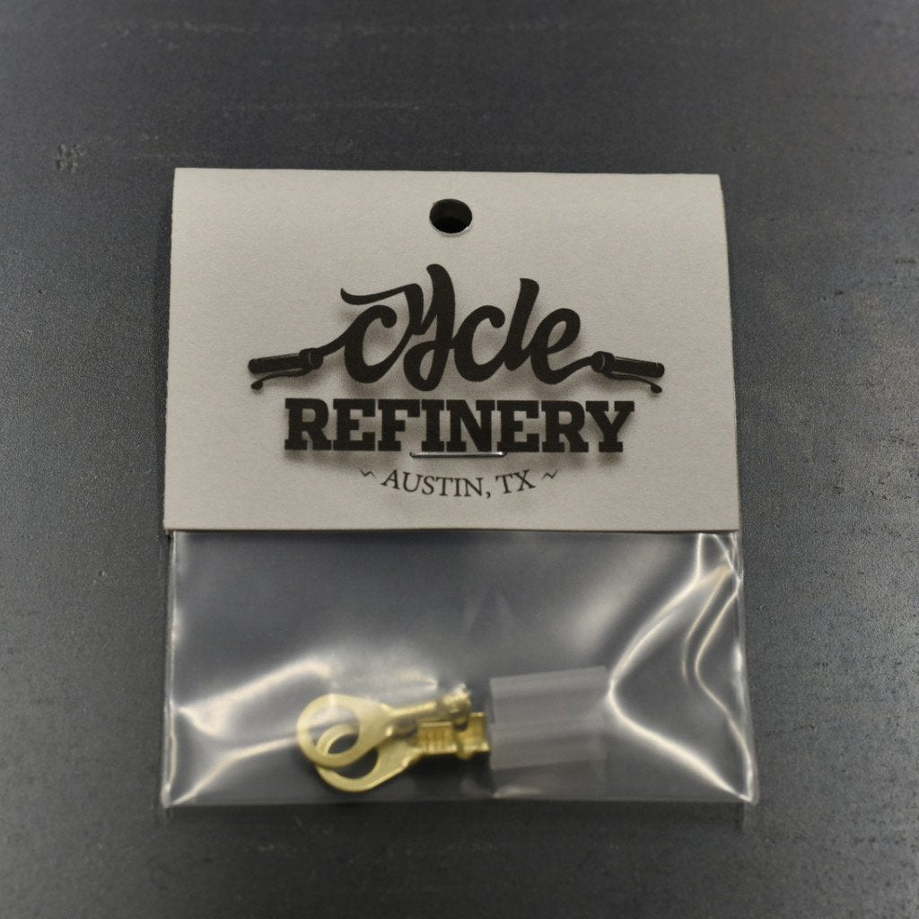 6.5mm I.D. Brass Ring Terminal for 16-14 AWG wire Cycle Refinery