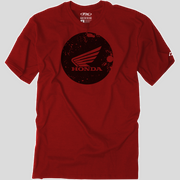 Honda Circle Cardinal T-Shirt - Red Cycle Refinery