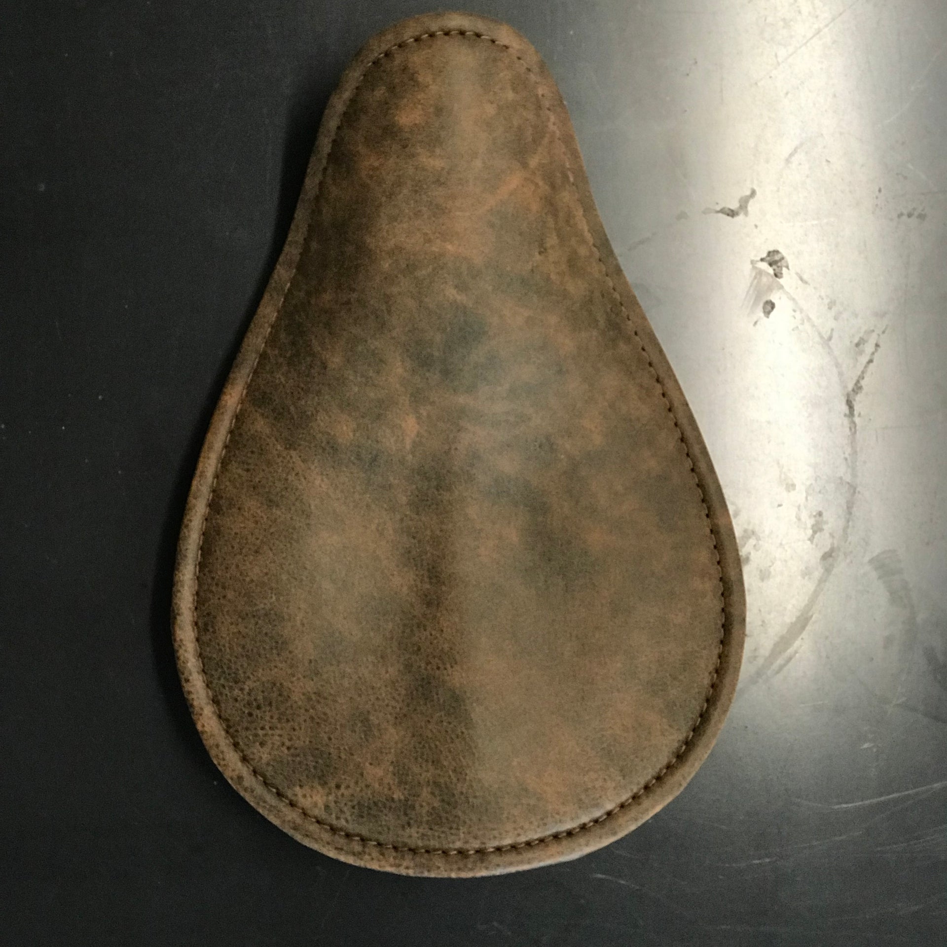 Distressed Brown Solo Seat - Small Cycle Refinery