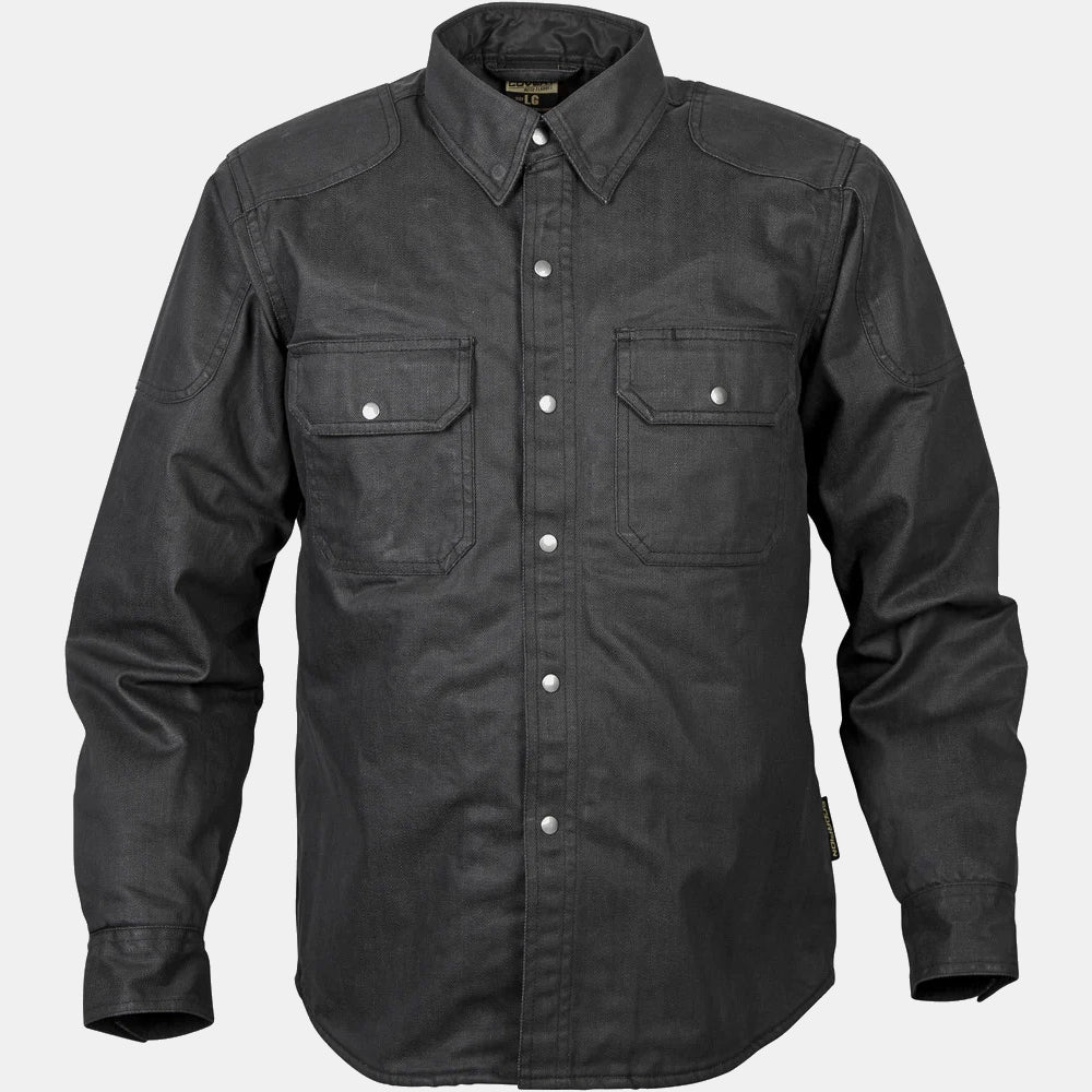 Scorpion Covert Waxed Riding Shirt - Black Cycle Refinery